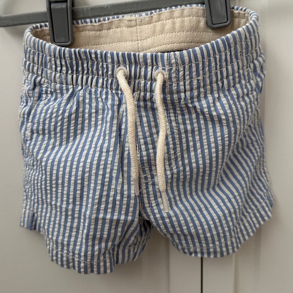 Baby GAP Blue Striped Drawstring Shorts